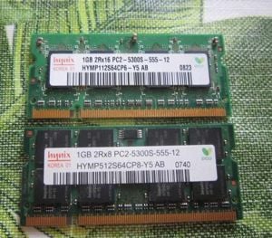 Hynix 2 x 1GB DDR2 Laptop RAM pár. Gépekben működtek. * MPL automatába 1435