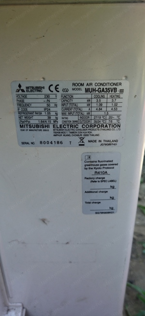 Mitsubishi split klima 3,5kw os - kép 5
