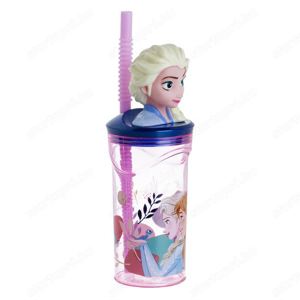 Szívószálas pohár 3D FROZEN 360 ml