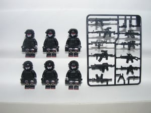 Lego Swat kommandós katonák Urban Ghost bevetési egység katona 6db ÚJ