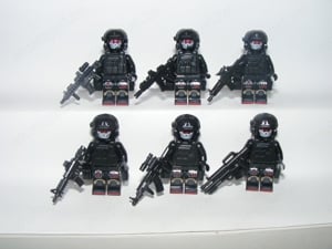 Lego Swat kommandós katonák Urban Ghost bevetési egység katona 6db ÚJ - kép 3