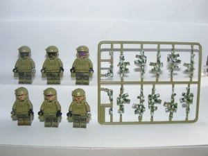 Lego SWAT UKR álcázott Ukrán kommandós katonák katona 6db fegyver - kép 5