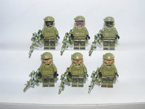 Lego SWAT UKR álcázott Ukrán kommandós katonák katona 6db fegyver - kép 3