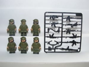 Lego SWAT RUS álcázott Orosz kommandós katonák katona 6db fegyver - kép 2