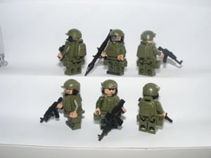 Lego SWAT RUS álcázott Orosz kommandós katonák katona 6db fegyver - kép 9