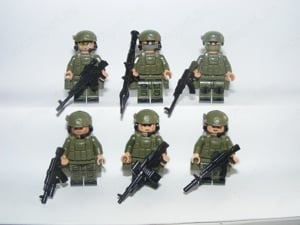 Lego SWAT RUS álcázott Orosz kommandós katonák katona 6db fegyver - kép 3