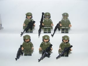 Lego SWAT RUS álcázott Orosz kommandós katonák katona 6db fegyver - kép 4