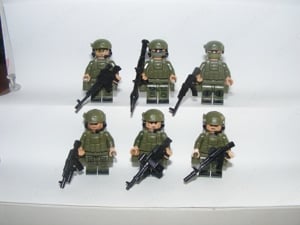 Lego SWAT RUS álcázott Orosz kommandós katonák katona 6db fegyver - kép 8