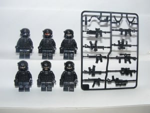 Lego Swat kommandós katonák Brit különleges alakulat S.A.S katona 6db 