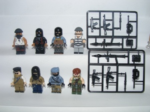 Lego Swat kommandós katonák zsoldosok bűnözők terroristák 8db katona ÚJ