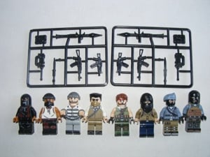 Lego Swat kommandós katonák zsoldosok bűnözők terroristák 8db katona ÚJ - kép 5