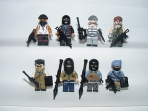 Lego Swat kommandós katonák zsoldosok bűnözők terroristák 8db katona ÚJ - kép 4