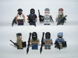 Lego Swat kommandós katonák zsoldosok bűnözők terroristák 8db katona ÚJ - kép 3