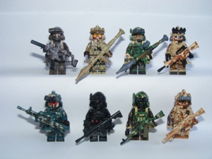 Lego Swat kommandós katonák KSK SSO Delta Force Navy Seals katona 8db ÚJ!