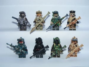 Lego Swat kommandós katonák KSK SSO Delta Force Navy Seals katona 8db ÚJ! - kép 2