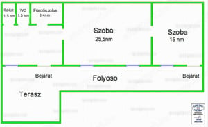 Pilismaróton eladó egy 64 nm-es, 2 szobás + teraszos, 2 bejáratos családi ház. - kép 3