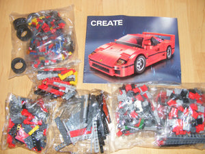 Lego komp. Creator 10248 Ferrari F-40 Sportautó 1157db ÚJ - kép 8