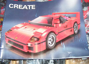 Lego komp. Creator 10248 Ferrari F-40 Sportautó 1157db ÚJ - kép 5