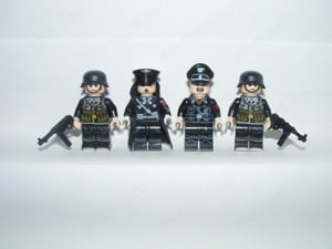 Lego 2. Világháborús német katonák Hitler + Goebbels vezérkar 4db katona - kép 3