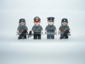 Lego 2. Világháborús német katonák Hitler + Goering vezérkar 4db katona - kép 3