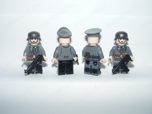 Lego 2. Világháborús német katonák Hitler + Goering vezérkar 4db katona - kép 4