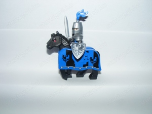 Lego Castle Lovag figurák Black Falcon katonák sereg 7db katona + harci ló - kép 5