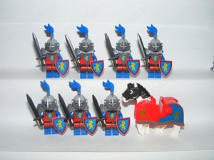 Lego Castle Lovag katonák Crusader Oroszlános sereg 7db katona + harci ló - kép 3