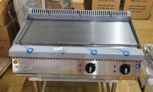 Inox elektromos ipari nagykonyhai 100cm-es pimak szeletsűtő rostlap grillsütő - kép 2