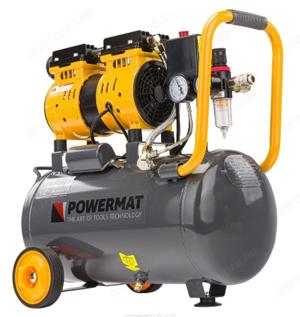 Powermat csendes olajmentes kompresszor 24 liter tartály 1800 Watt 8 bar vízleválasztóval 2 év gari - kép 2