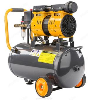 Powermat csendes olajmentes kompresszor 24 liter tartály 1800 Watt 8 bar vízleválasztóval 2 év gari - kép 3
