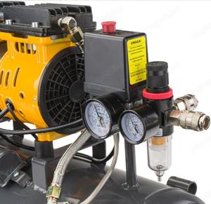 Powermat csendes olajmentes kompresszor 24 liter tartály 1800 Watt 8 bar vízleválasztóval 2 év gari - kép 4