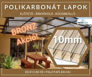 Bronz polikarbonát lapok (Akció!)