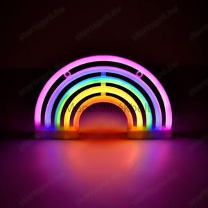 LED Neon színes szivárvány lámpa USB 30x18cm