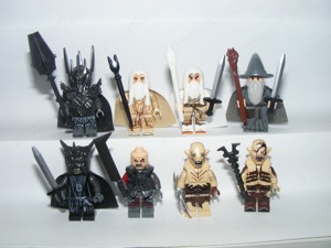 Lego Gyűrűk Ura Hobbit figurák Sauron Saruman Bolg Azog Gandalf Szauron Szája Szarumán ÚJ - kép 1