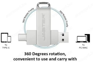 128 GB USB 3.0 type C dual interface pendrive full fém 2in1