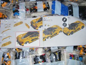 Lego komp. Technic 42172 McLaren P1 1:8 Supercar 3893db Lepin ÚJ - kép 7