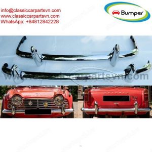 Triumph TR4A, TR4A IRS, TR5, TR250 (1965-1969) bumpers by stainless steel new 