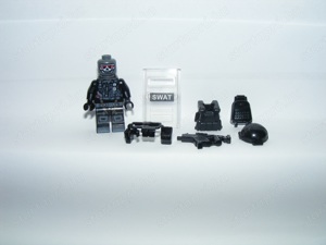 Lego SWAT Speciális Taktikai kommandós katonák 8db katona + pajzs ÚJ - kép 9