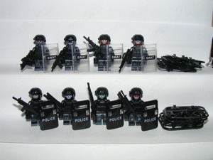 Lego SWAT Speciális Taktikai kommandós katonák 8db katona + pajzs ÚJ - kép 2