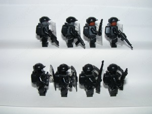 Lego SWAT Speciális Taktikai kommandós katonák 8db katona + pajzs ÚJ - kép 8