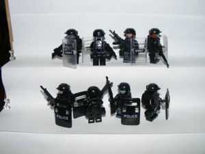 Lego SWAT Speciális Taktikai kommandós katonák 8db katona + pajzs ÚJ - kép 7