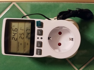 Hőfokszabályzó és időzítő kapcsoló AC 230 V - 40 + 120 C Konnektoros - kép 3