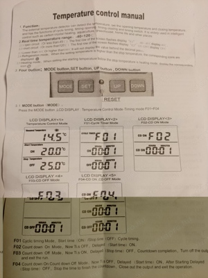 Hőfokszabályzó és időzítő kapcsoló AC 230 V - 40 + 120 C Konnektoros - kép 8