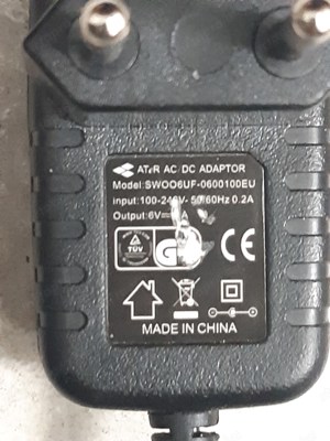 Ater SW006UF-0600100EU DC adapter 6V működő - kép 2