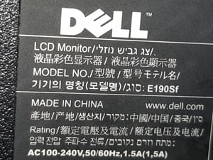 Dell E190Sf 19" LCD monitor jól működő - kép 6