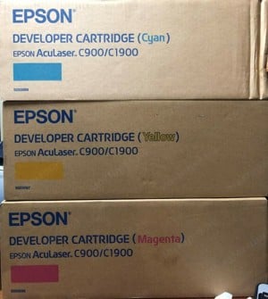 Epson C900 színes TONER készlet Magenta, Yellow, Cyan. Új bontatlan csomagolásban - kép 3