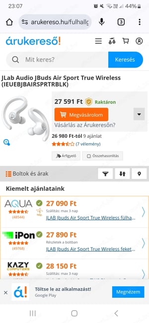 Eladó JLab Audio JBuds Air Sport True Wireless bluetoothos fülhallgató - kép 7