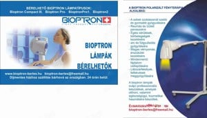 Bioptron lámpa kölcsönzés. 06 70 429-8212. - kép 2