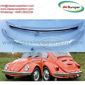 VW Beetle year (1968-1974) bumpers by stainless steel new - kép 1