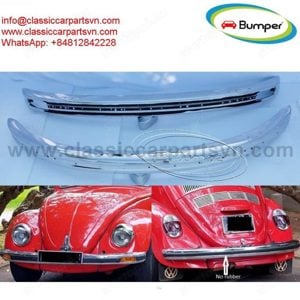 VW Beetle bumpers 1975 and onwards by stainless steel new  - kép 3